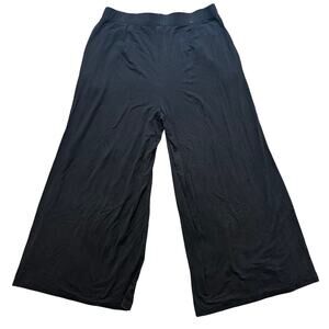 EILEEN FISHER Women's Wide-Leg Cropped Pants Size S In Black